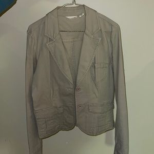stylish lightweight tan/green tinted jacket